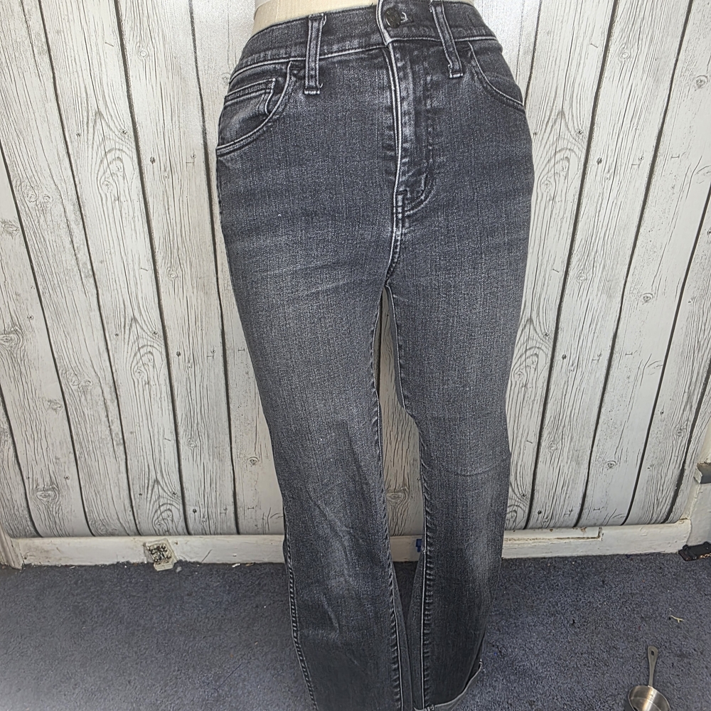 Madewell High Riser Skinny Skinny Jeans Faded Black Charcoal Gray Size 27